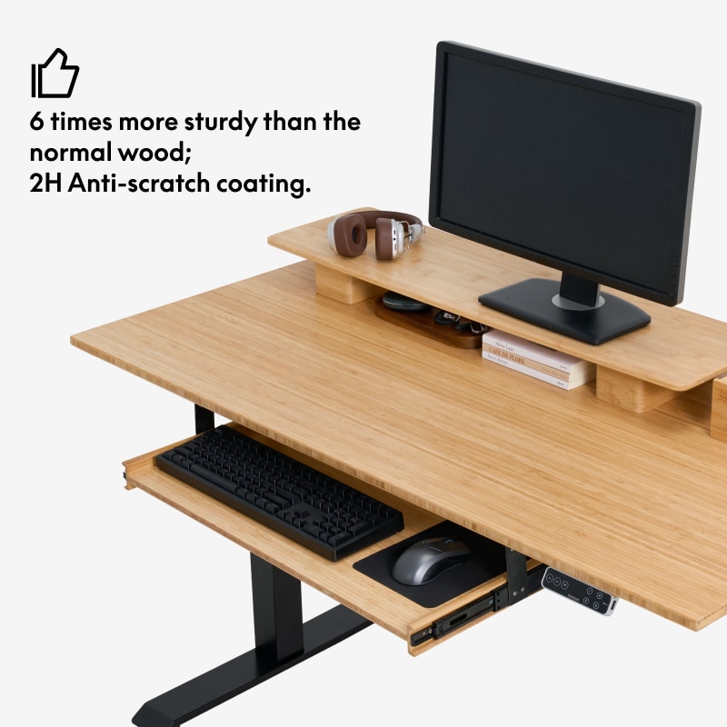 Bamboo Standing Desk | FlexiSpot